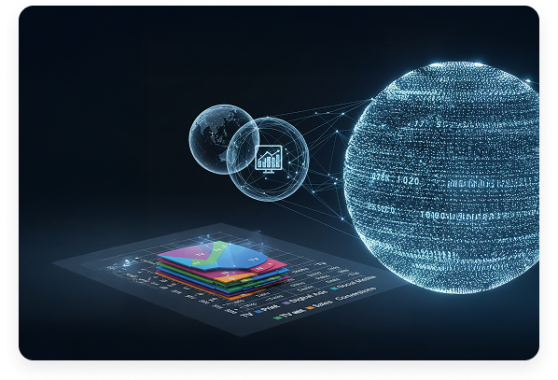 data ai purple and blue abstract waves